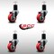 Service Caster 3'' SS Red Poly Wheel Swivel 1-3/4'' Expanding Stem Caster Set, 4PK SCC-SSEX20S314-PPUB-RED-134-4 - alternate 4
